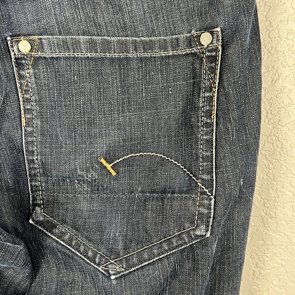 G Star Raw Jeans Mens W33 L32 Blue Denim Radar Straight Button Fly - Picture 4 of 6